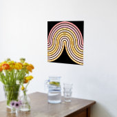 Abstrakte Wave Lines  Blush Pink Art Muster Gold Foliendrucke (Ablage(Küche))