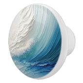 Abstrakte Wave Painting-Keramik Keramikknauf (Rechts)