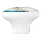 Abstrakte Wave Painting-Keramik Keramikknauf (Seitenansicht)