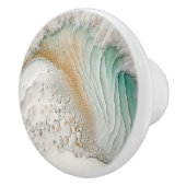 Abstrakte Wave Painting-Keramik Keramikknauf (Rechts)