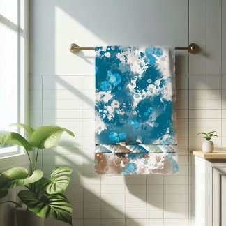 Abstrakte Wave Swirl-Grenze Badehandtuch