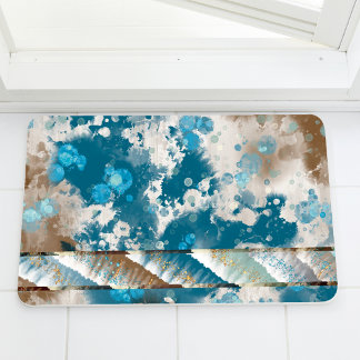 Abstrakte Wave Swirl-Grenze Badematte
