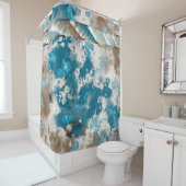 Abstrakte Wave Swirl-Grenze Duschvorhang (Beispiel)