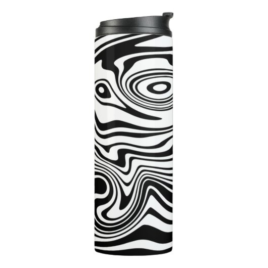 Abstrakte Wave Thermal Tumbler - Individuelle Farb Thermosbecher (Nach links gedreht)