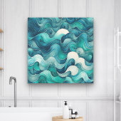 Abstrakte Wave Wall Art Large Canvas Print Leinwanddruck