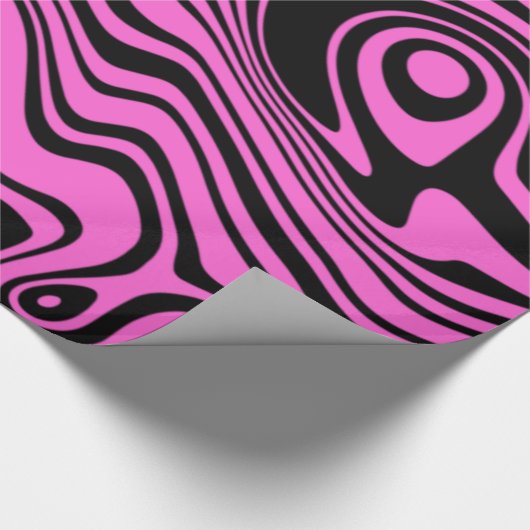Abstrakte Wave Wrapping Paper - Custom Colors Geschenkpapier (Ecke)