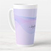Abstrakte Wavelines Pink Blue Latte Tasse (Linke Ecke)