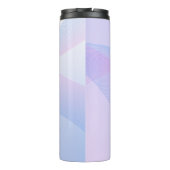 Abstrakte Wavelines Pink Blue Thermal Tumbler Thermosbecher (Rückseite)