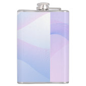 Abstrakte Wavelines Rosa Blauer Kolben Flachmann (Rückseite)