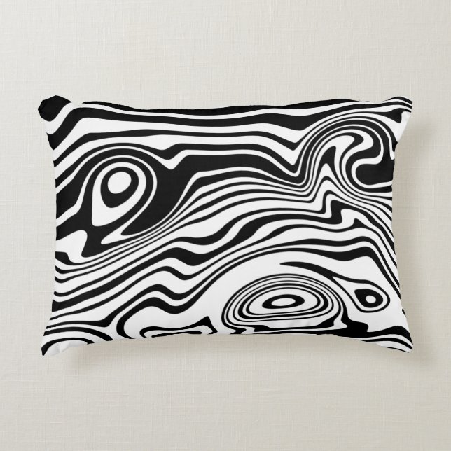 Abstrakte Waves Akzente Pillow - Custom Colors Dekokissen (Vorderseite)
