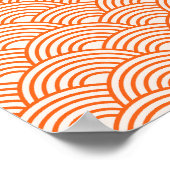 Abstrakte Waves Arches Orange Lines Poster (Ecke)