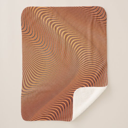 Abstrakte Waves Art Sherpa Blanket Sherpadecke (Vorderseite)