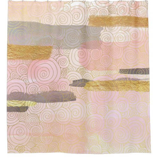 Abstrakte Waves-Artwork im japanischen Stil| Duschvorhang (Vorderseite)