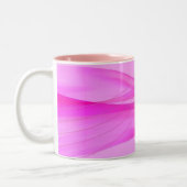 Abstrakte Waves auf rosa Keramik Tasse (Links)