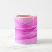 Abstrakte Waves auf rosa Keramik Tasse (Mittel)
