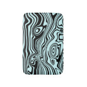 Abstrakte Waves Black Blue Bath Mat - Benutzerdefi Badematte (Vorderseite Vertikal)