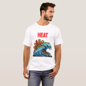 Abstrakte Waves Crowd "Heat Waves" Artwork Graphic T-Shirt (Vorne ganz)