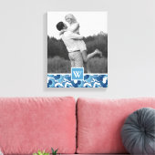 Abstrakte Waves | Foto mit Monogramm | Monogramm Leinwanddruck (Insitu (Wohnzimmer))