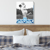 Abstrakte Waves | Foto mit Monogramm | Monogramm Leinwanddruck (Insitu (Schlafzimmer))