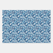 Abstrakte Waves Geschenkpapier Set (Vorderseite)