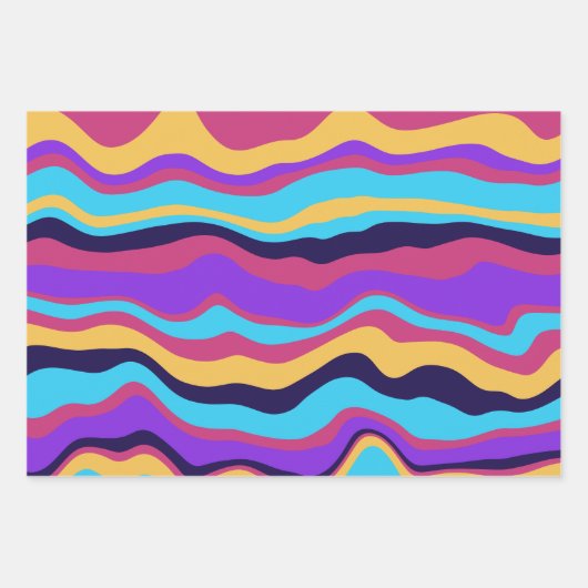 Abstrakte Waves Geschenkpapier Set (Vorderseite 2)