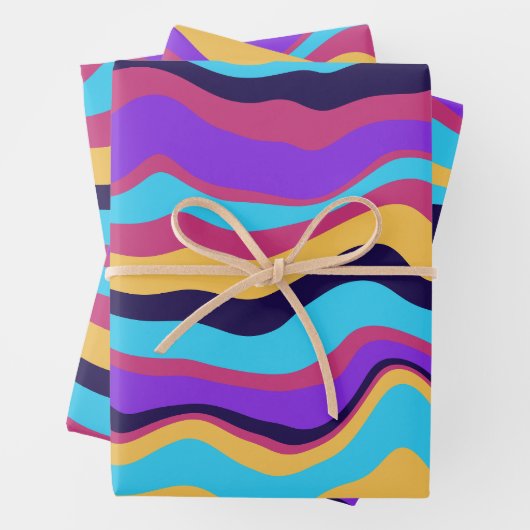 Abstrakte Waves Geschenkpapier Set (Beispiel)