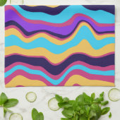 Abstrakte Waves Geschirrtuch (Gefaltet)