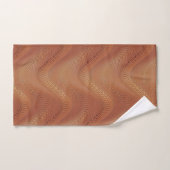 Abstrakte Waves Golden Brown Badetuch Set (Handtuch)