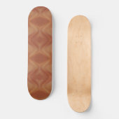 Abstrakte Waves Golden Brown Skateboard (Vorderseite)
