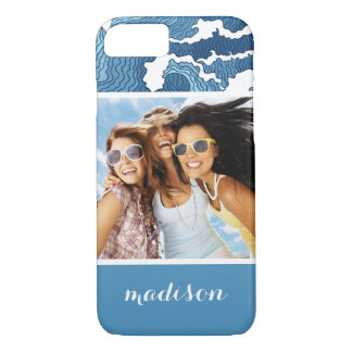 Abstrakte Waves | Ihr Foto und Name Case-Mate iPhone Hülle