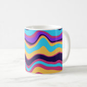 Abstrakte Waves Kaffeetasse (VorderseiteRechts)