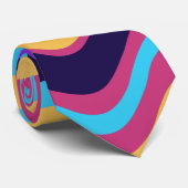 Abstrakte Waves Krawatte (Gerollt)