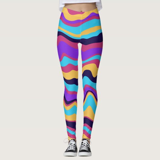 Abstrakte Waves Leggings (Vorderseite)
