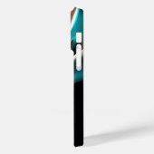 Abstrakte Waves Luxus Gold und Green Case-Mate iPhone Hülle (Rückseite / Links)