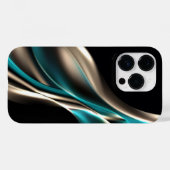 Abstrakte Waves Luxus Gold und Green Case-Mate iPhone Hülle (Rückseite (Horizontal))