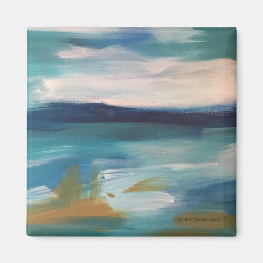 Abstrakte Waves - Magnet (Vorne)