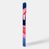 Abstrakte Waves mit stilvollem Golden Initial Case-Mate iPhone Hülle (Rückseite / Rechts)