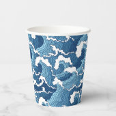 Abstrakte Waves Pappbecher (Rückseite)