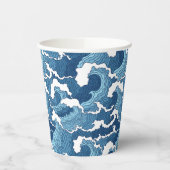 Abstrakte Waves Pappbecher (Links)