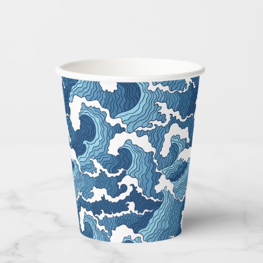 Abstrakte Waves Pappbecher (Vorderseite)