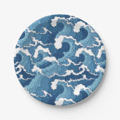Abstrakte Waves Pappteller (Vorderseite)
