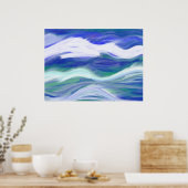 Abstrakte Waves Poster (Küche)