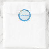 Abstrakte Waves : Runde künstlerische Buchzeichen Runder Aufkleber (Tasche)