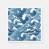 Abstrakte Waves Serviette (Vorderseite)