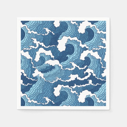 Abstrakte Waves Serviette (Vorderseite)