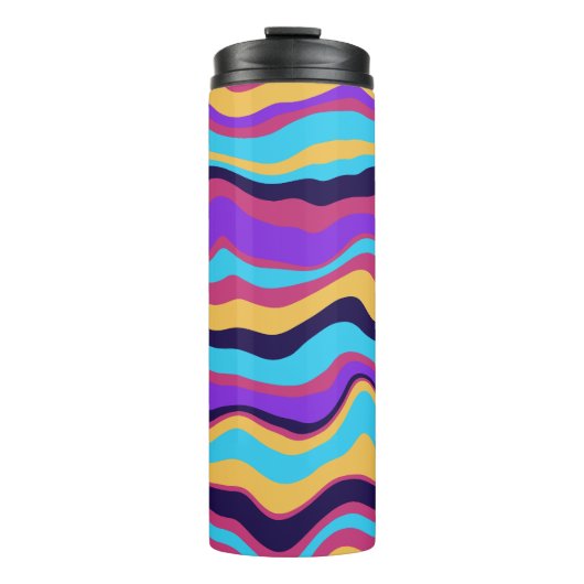 Abstrakte Waves Thermosbecher (Vorderseite)