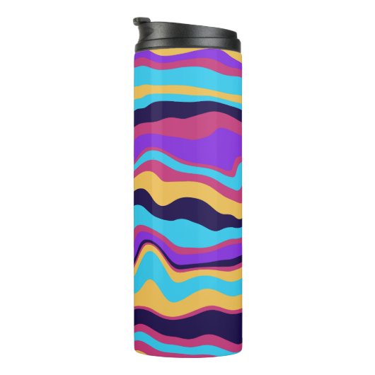 Abstrakte Waves Thermosbecher (Nach rechts gedreht)