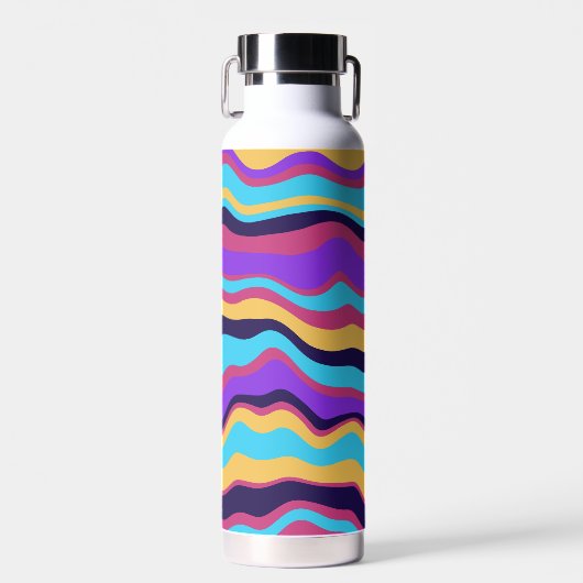 Abstrakte Waves Trinkflasche (Vorne)