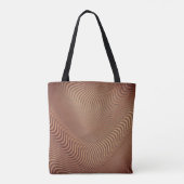 Abstrakte Wavy Art Brown Town Tasche (Rückseite)