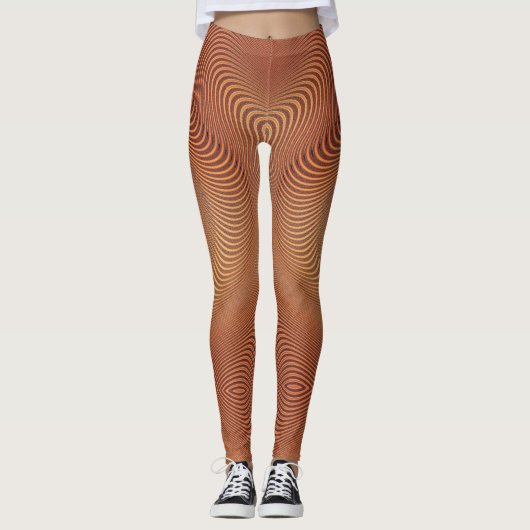 Abstrakte Wavy Art Leggings (Vorderseite)